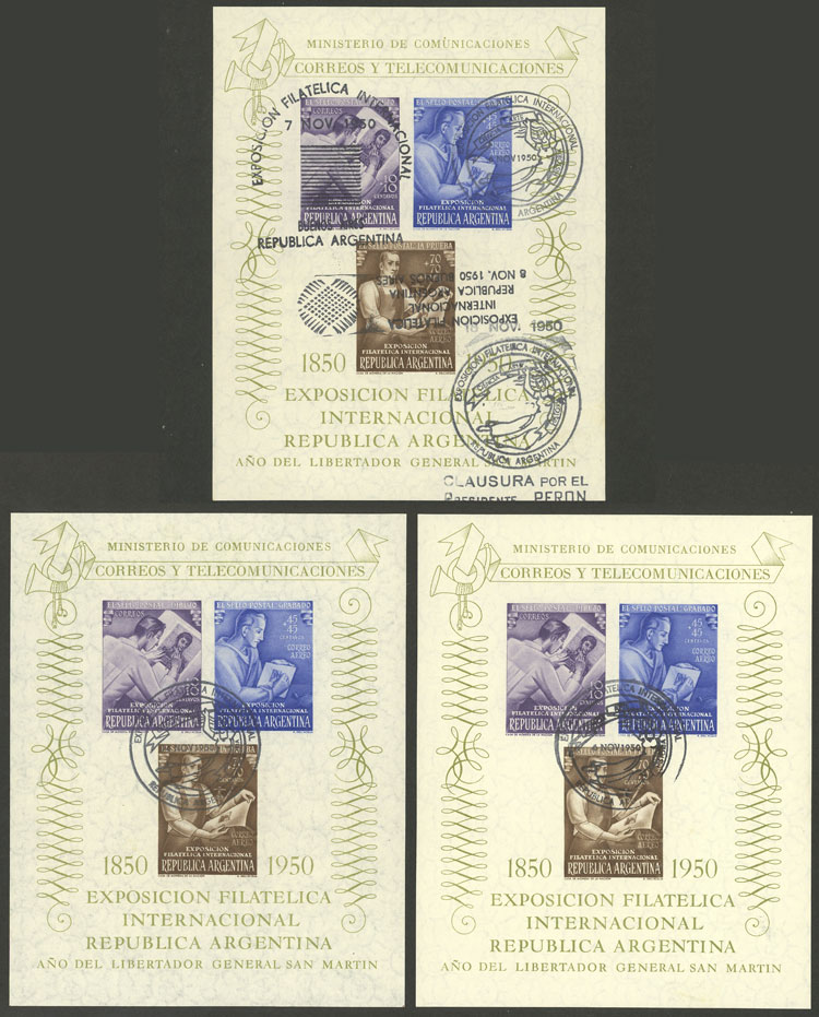 Lot 829 - Argentina souvenir sheets -  Guillermo Jalil - Philatino Auction # 2405 ARGENTINA: