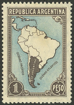 Lot 307 - Argentina general issues -  Guillermo Jalil - Philatino Auction # 2405 ARGENTINA: