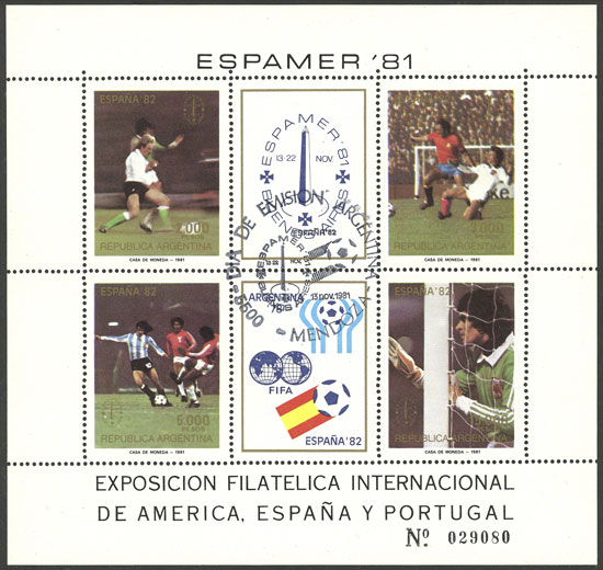 Lot 849 - Argentina souvenir sheets -  Guillermo Jalil - Philatino Auction # 2405 ARGENTINA: