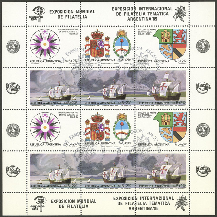 Lot 851 - Argentina souvenir sheets - Guillermo Jalil - Philatino Auction # 2405 ARGENTINA: Lot 851 - Argentina souvenir sheets - Guillermo Jalil - Philatino Auction # 2405 ARGENTINA: