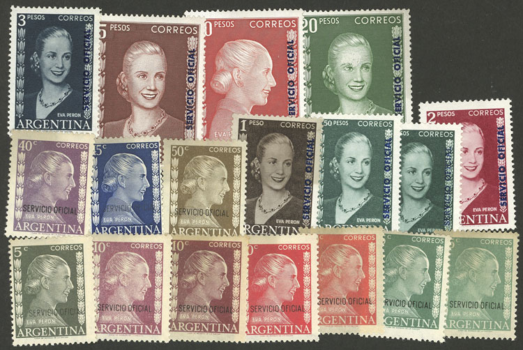 Lot 922 - Argentina official stamps - Guillermo Jalil - Philatino Auction # 2405 ARGENTINA: Lot 922 - Argentina official stamps - Guillermo Jalil - Philatino Auction # 2405 ARGENTINA: