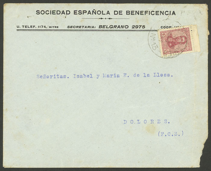 Lot 983 - Argentina postal history -  Guillermo Jalil - Philatino Auction # 2405 ARGENTINA: