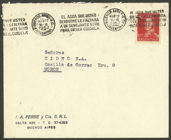 Lot 1020 - Argentina postal history - Guillermo Jalil - Philatino Auction # 2405 ARGENTINA: Lot 1020 - Argentina postal history - Guillermo Jalil - Philatino Auction # 2405 ARGENTINA: