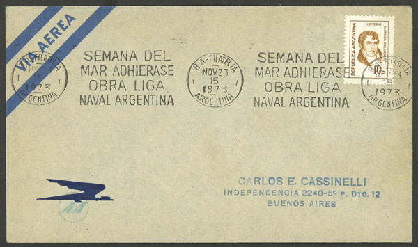Lot 1041 - Argentina postal history -  Guillermo Jalil - Philatino Auction # 2405 ARGENTINA: