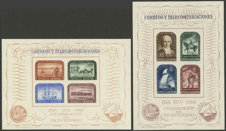 Lot 824 - Argentina souvenir sheets - Guillermo Jalil - Philatino Auction # 2405 ARGENTINA: Lot 824 - Argentina souvenir sheets - Guillermo Jalil - Philatino Auction # 2405 ARGENTINA: