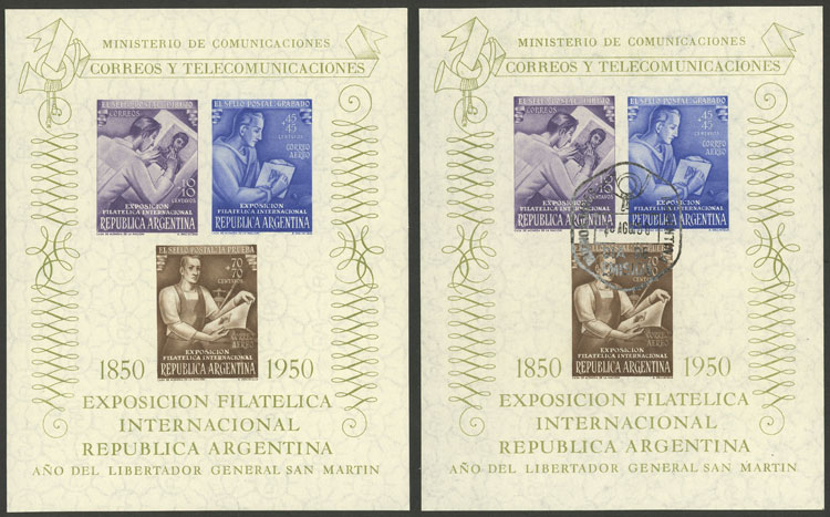 Lot 827 - Argentina souvenir sheets -  Guillermo Jalil - Philatino Auction # 2405 ARGENTINA: