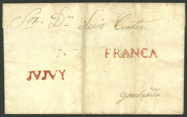 Lot 949 - Argentina pre-stamp mail - Guillermo Jalil - Philatino Auction # 2405 ARGENTINA: Lot 949 - Argentina pre-stamp mail - Guillermo Jalil - Philatino Auction # 2405 ARGENTINA: