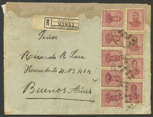 Lot 982 - Argentina postal history -  Guillermo Jalil - Philatino Auction # 2405 ARGENTINA: