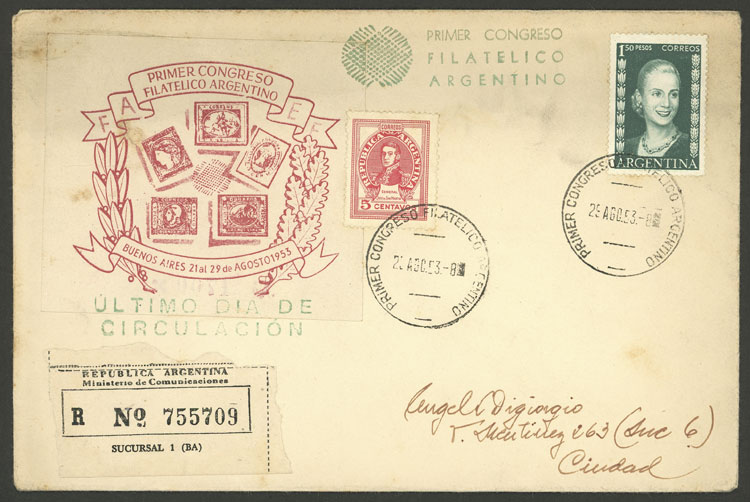 Lot 1017 - Argentina postal history - Guillermo Jalil - Philatino Auction # 2405 ARGENTINA: Lot 1017 - Argentina postal history - Guillermo Jalil - Philatino Auction # 2405 ARGENTINA: