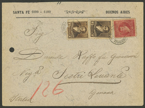 Lot 972 - Argentina postal history -  Guillermo Jalil - Philatino Auction # 2405 ARGENTINA: