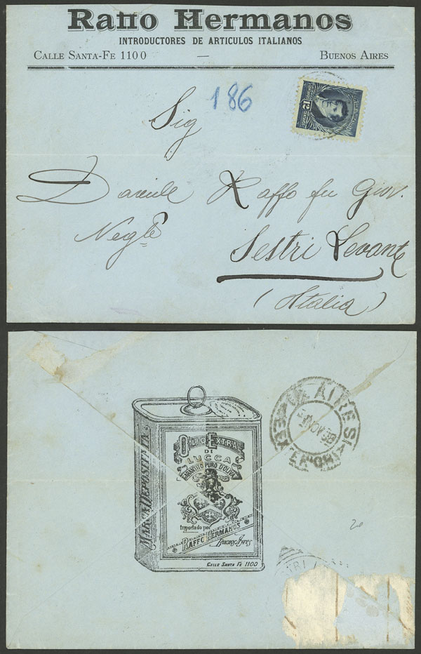 Lot 976 - Argentina postal history -  Guillermo Jalil - Philatino Auction # 2405 ARGENTINA: