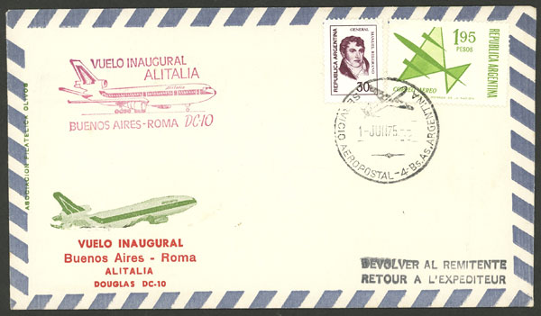 Lot 1044 - Argentina postal history -  Guillermo Jalil - Philatino Auction # 2405 ARGENTINA: