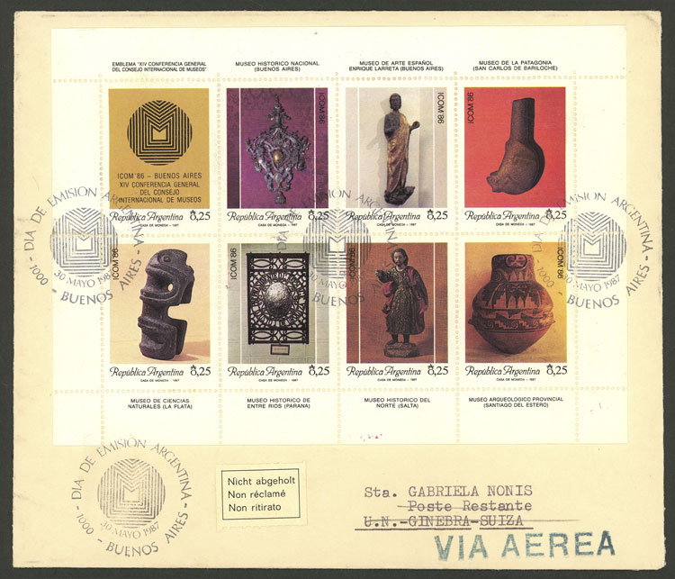Lot 852 - Argentina souvenir sheets - Guillermo Jalil - Philatino Auction # 2405 ARGENTINA: Lot 852 - Argentina souvenir sheets - Guillermo Jalil - Philatino Auction # 2405 ARGENTINA: