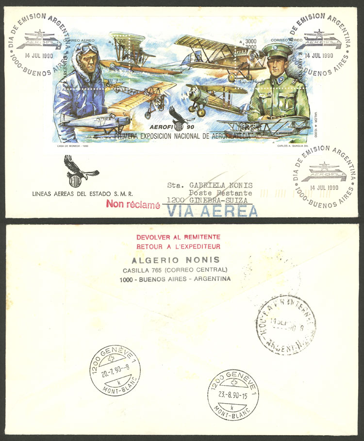 Lot 855 - Argentina souvenir sheets - Guillermo Jalil - Philatino Auction # 2405 ARGENTINA: Lot 855 - Argentina souvenir sheets - Guillermo Jalil - Philatino Auction # 2405 ARGENTINA: