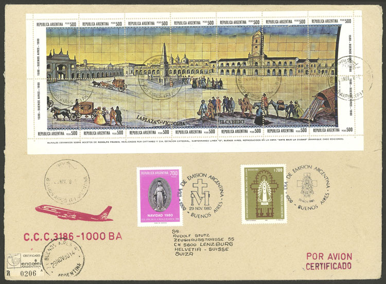 Lot 845 - Argentina souvenir sheets -  Guillermo Jalil - Philatino Auction # 2405 ARGENTINA: