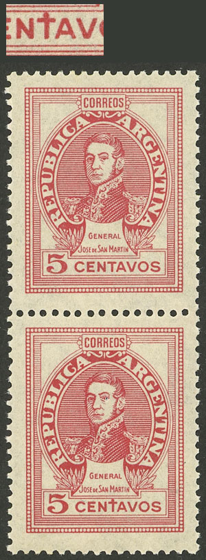 Lot 398 - Argentina general issues -  Guillermo Jalil - Philatino Auction # 2405 ARGENTINA: