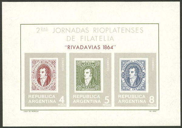 Lot 837 - Argentina souvenir sheets -  Guillermo Jalil - Philatino Auction # 2405 ARGENTINA: