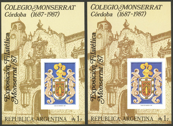 Lot 853 - Argentina souvenir sheets - Guillermo Jalil - Philatino Auction # 2405 ARGENTINA: Lot 853 - Argentina souvenir sheets - Guillermo Jalil - Philatino Auction # 2405 ARGENTINA: