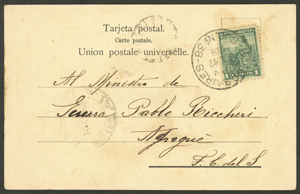 Lot 978 - Argentina postal history -  Guillermo Jalil - Philatino Auction # 2405 ARGENTINA: