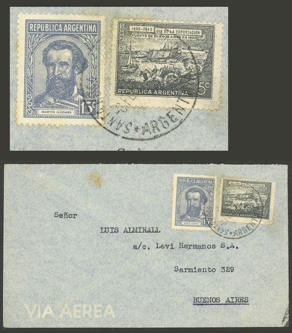 Lot 1008 - Argentina postal history - Guillermo Jalil - Philatino Auction # 2405 ARGENTINA: Lot 1008 - Argentina postal history - Guillermo Jalil - Philatino Auction # 2405 ARGENTINA:
