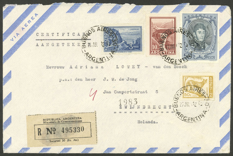 Lot 1029 - Argentina postal history -  Guillermo Jalil - Philatino Auction # 2405 ARGENTINA: