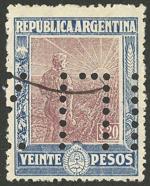 Lot 215 - Argentina general issues -  Guillermo Jalil - Philatino Auction # 2405 ARGENTINA:
