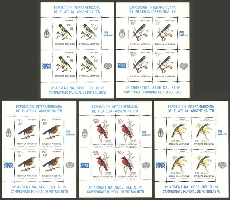 Lot 842 - Argentina souvenir sheets -  Guillermo Jalil - Philatino Auction # 2405 ARGENTINA: