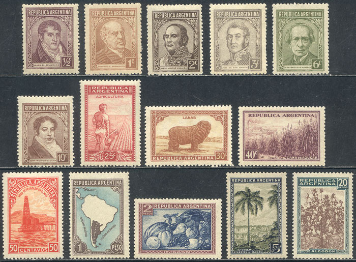 Lot 349 - Argentina general issues -  Guillermo Jalil - Philatino Auction # 2405 ARGENTINA: