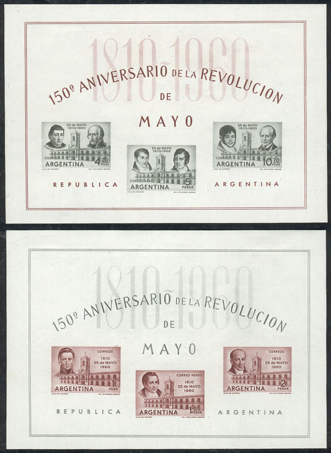 Lot 832 - Argentina souvenir sheets -  Guillermo Jalil - Philatino Auction # 2405 ARGENTINA: