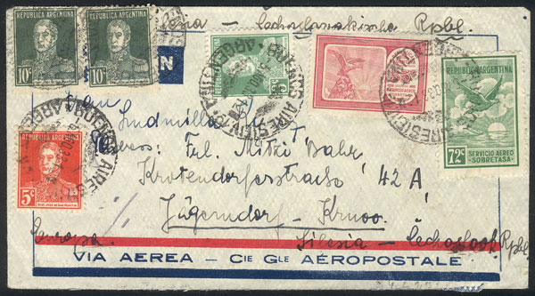Lot 995 - Argentina postal history -  Guillermo Jalil - Philatino Auction # 2405 ARGENTINA: