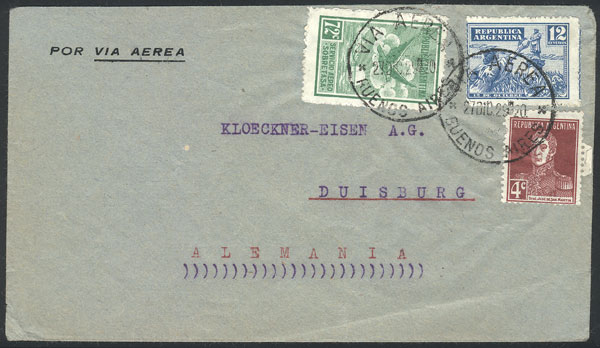 Lot 989 - Argentina postal history -  Guillermo Jalil - Philatino Auction # 2405 ARGENTINA: