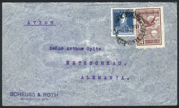 Lot 993 - Argentina postal history -  Guillermo Jalil - Philatino Auction # 2405 ARGENTINA: