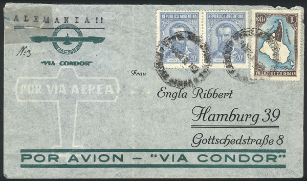 Lot 1001 - Argentina postal history - Guillermo Jalil - Philatino Auction # 2405 ARGENTINA: Lot 1001 - Argentina postal history - Guillermo Jalil - Philatino Auction # 2405 ARGENTINA: