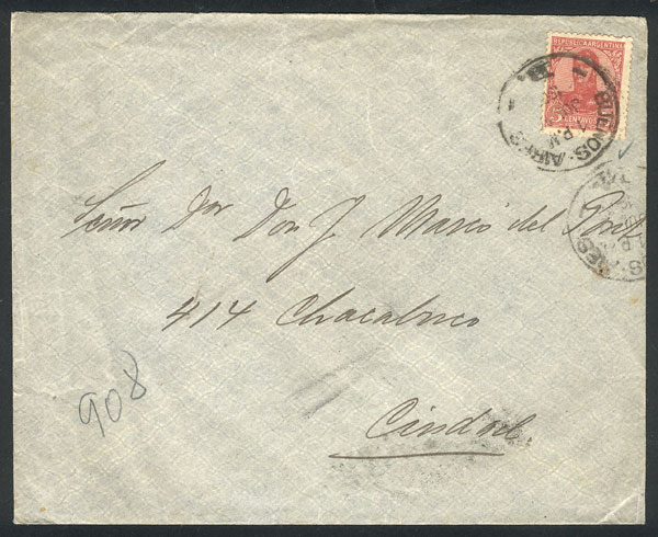 Lot 981 - Argentina postal history -  Guillermo Jalil - Philatino Auction # 2405 ARGENTINA: