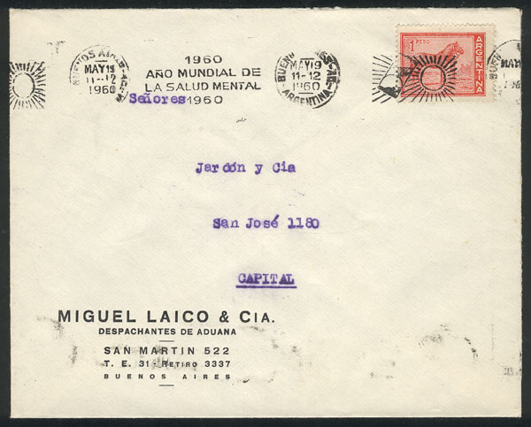 Lot 1025 - Argentina postal history - Guillermo Jalil - Philatino Auction # 2405 ARGENTINA: Lot 1025 - Argentina postal history - Guillermo Jalil - Philatino Auction # 2405 ARGENTINA: