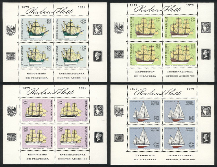 Lot 843 - Argentina SOUVENIE SHEETS -  Guillermo Jalil - Philatino Auction # 2405 ARGENTINA: