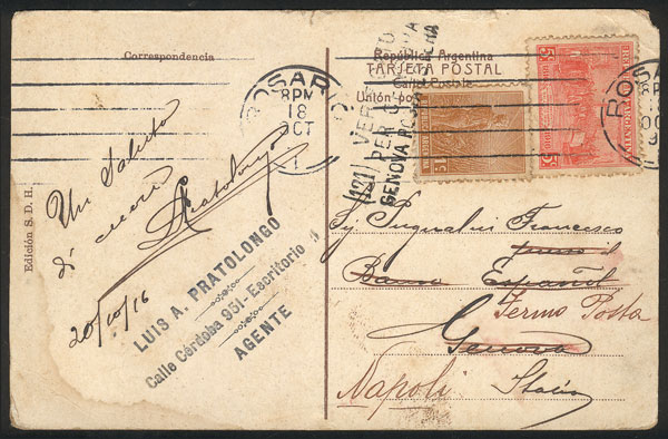 Lot 987 - Argentina postal history -  Guillermo Jalil - Philatino Auction # 2405 ARGENTINA: