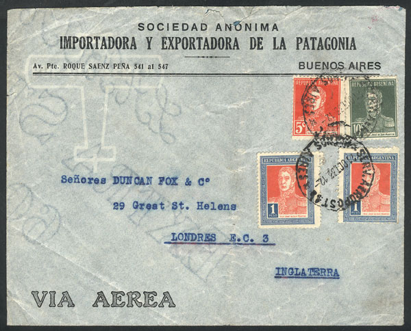 Lot 997 - Argentina postal history -  Guillermo Jalil - Philatino Auction # 2405 ARGENTINA:
