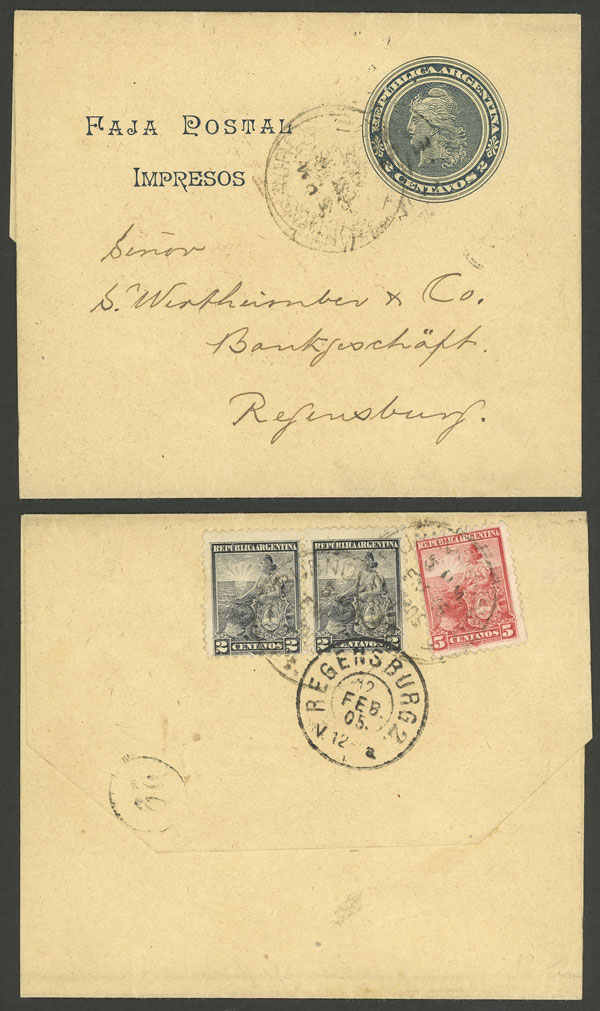 Lot 1071 - Argentina postal history -  Guillermo Jalil - Philatino Auction # 2406 ARGENTINA: General auction with very interesting material