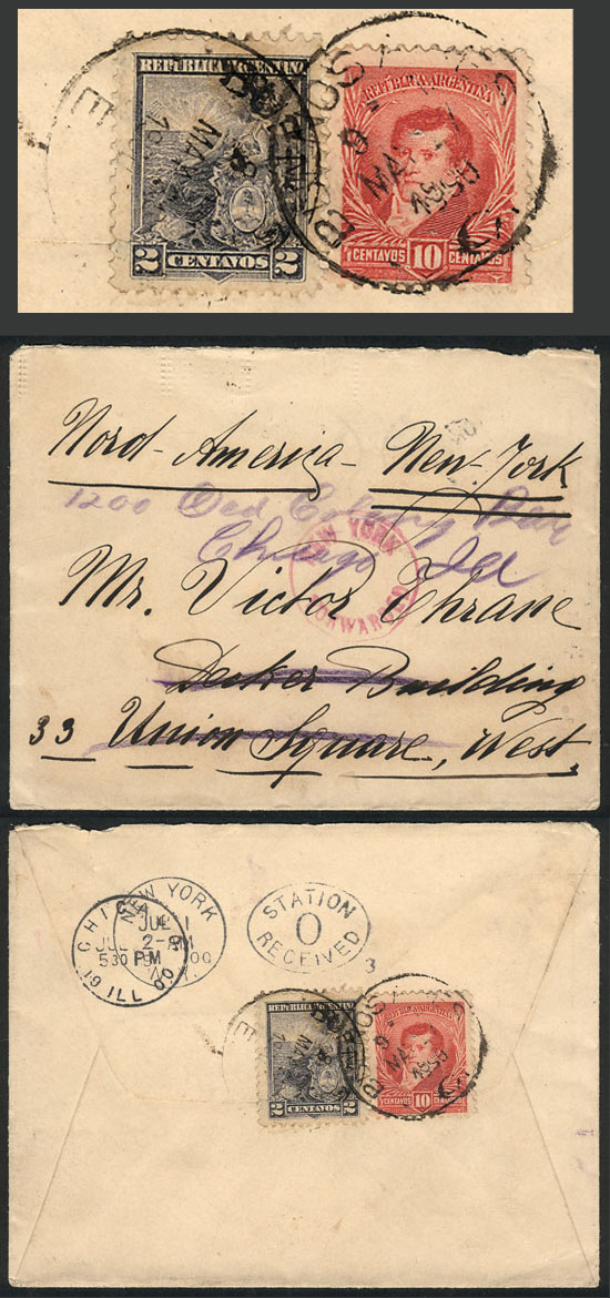 Lot 1067 - Argentina postal history -  Guillermo Jalil - Philatino Auction # 2406 ARGENTINA: General auction with very interesting material