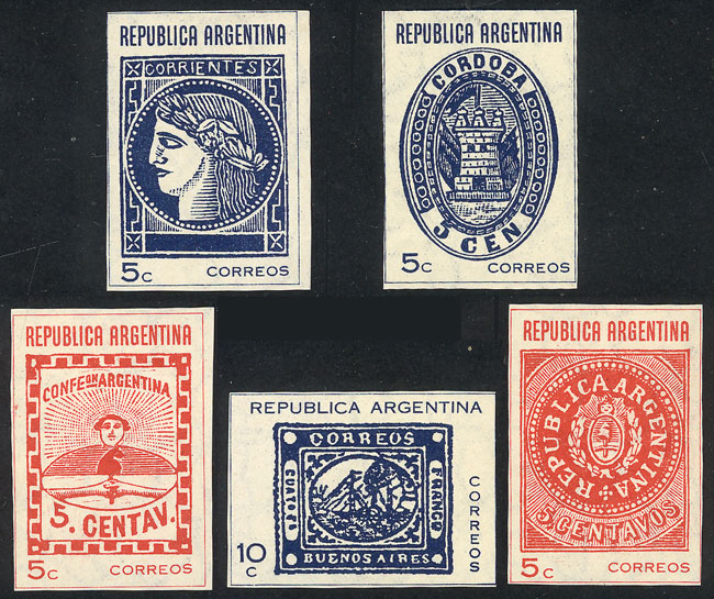 Lot 494 - Argentina general issues -  Guillermo Jalil - Philatino Auction # 2414 ARGENTINA: Super-economy auction with many interesting lots with VERY LOW PRICES!