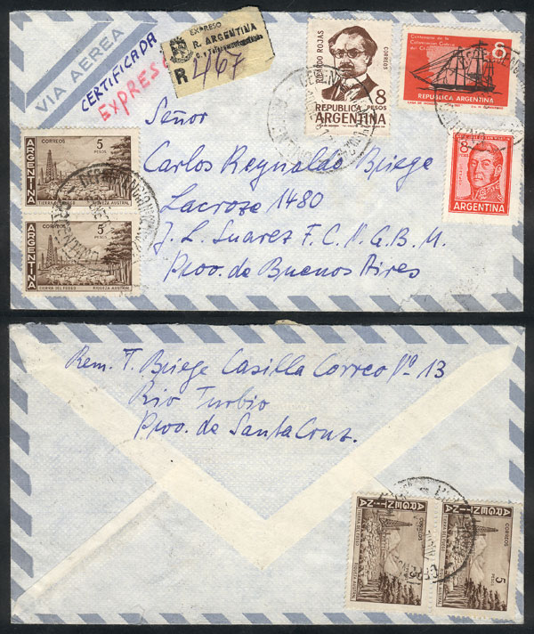 Lot 1464 - Argentina postal history -  Guillermo Jalil - Philatino Auction # 2414 ARGENTINA: Super-economy auction with many interesting lots with VERY LOW PRICES!
