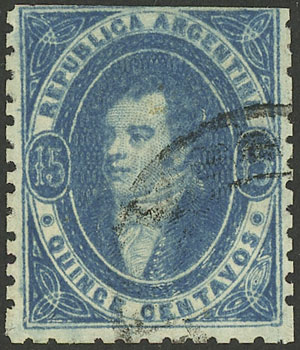 Lot 70 - Argentina rivadavias -  Guillermo Jalil - Philatino Auction # 2414 ARGENTINA: Super-economy auction with many interesting lots with VERY LOW PRICES!