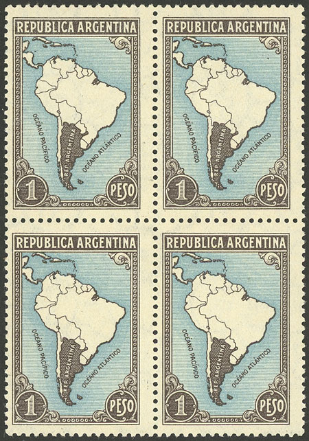 Lot 428 - Argentina general issues -  Guillermo Jalil - Philatino Auction # 2414 ARGENTINA: Super-economy auction with many interesting lots with VERY LOW PRICES!