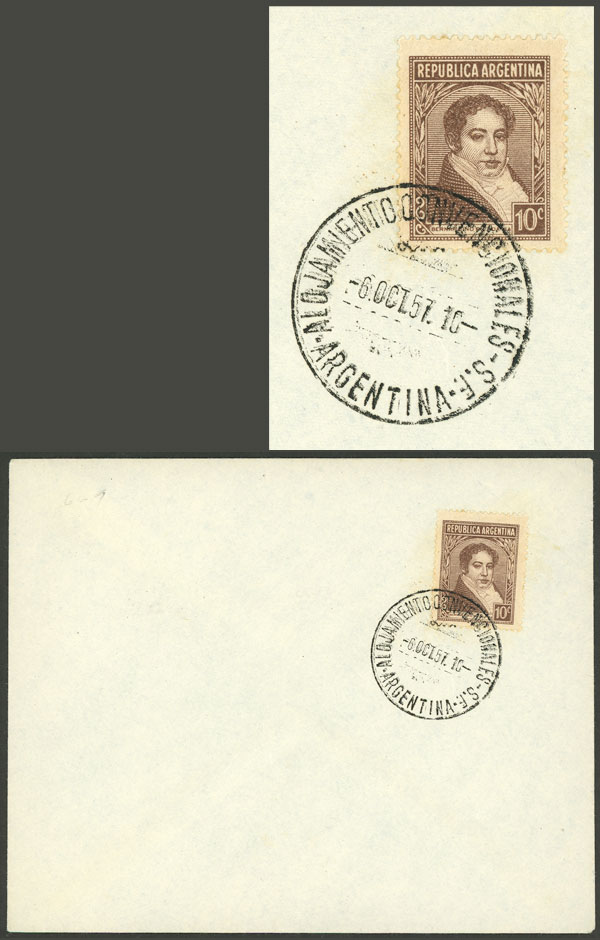 Lot 1457 - Argentina postal history -  Guillermo Jalil - Philatino Auction # 2414 ARGENTINA: Super-economy auction with many interesting lots with VERY LOW PRICES!