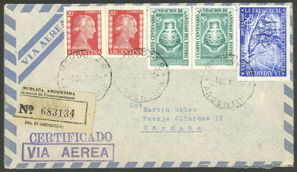 Lot 1453 - Argentina postal history -  Guillermo Jalil - Philatino Auction # 2414 ARGENTINA: Super-economy auction with many interesting lots with VERY LOW PRICES!