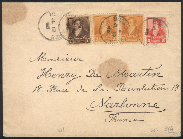 Lot 1397 - Argentina postal history - Guillermo Jalil - Philatino Auction # 2414 ARGENTINA: Super-economy auction with many interesting lots with VERY LOW PRICES! Lot 1397 - Argentina postal history - Guillermo Jalil - Philatino Auction # 2414 ARGENTINA: Super-economy auction with many interesting lots with VERY LOW PRICES!