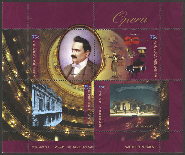 Lot 1249 - Argentina souvenir sheets -  Guillermo Jalil - Philatino Auction # 2414 ARGENTINA: Super-economy auction with many interesting lots with VERY LOW PRICES!
