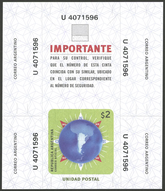 Lot 1354 - Argentina SEALS FOR PARCEL POSTS - Guillermo Jalil - Philatino Auction # 2414 ARGENTINA: Super-economy auction with many interesting lots with VERY LOW PRICES! Lot 1354 - Argentina SEALS FOR PARCEL POSTS - Guillermo Jalil - Philatino Auction # 2414 ARGENTINA: Super-economy auction with many interesting lots with VERY LOW PRICES!