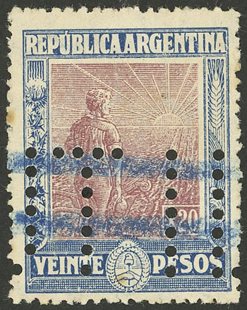 Lot 287 - Argentina general issues -  Guillermo Jalil - Philatino Auction # 2414 ARGENTINA: Super-economy auction with many interesting lots with VERY LOW PRICES!